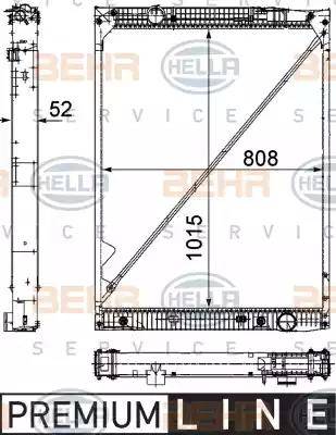 BEHR HELLA Service 8MK 376 756-151 - Radiator, engine cooling autospares.lv