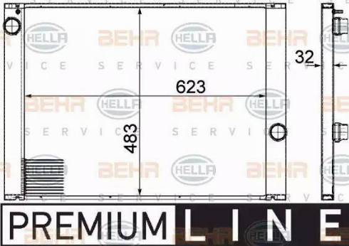 BEHR HELLA Service 8MK 376 753-591 - Radiator, engine cooling autospares.lv