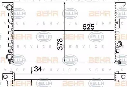 BEHR HELLA Service 8MK 376 753-271 - Radiator, engine cooling autospares.lv