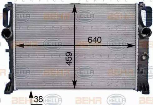 BEHR HELLA Service 8MK 376 769-791 - Radiator, engine cooling autospares.lv