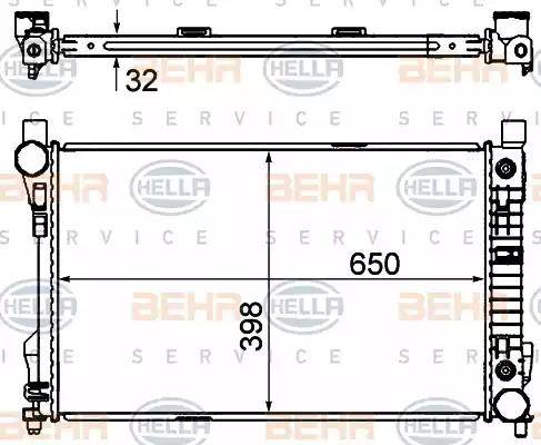 BEHR HELLA Service 8MK 376 769-771 - Radiator, engine cooling autospares.lv