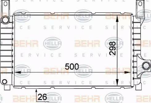 BEHR HELLA Service 8MK 376 764-481 - Radiator, engine cooling autospares.lv