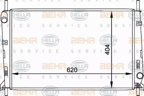 BEHR HELLA Service 8MK 376 764-051 - Radiator, engine cooling autospares.lv