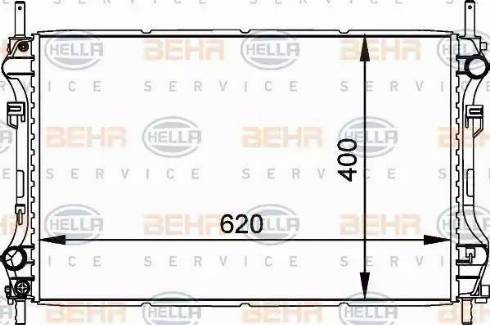 BEHR HELLA Service 8MK 376 764-101 - Radiator, engine cooling autospares.lv