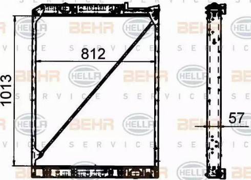 BEHR HELLA Service 8MK 376 765-181 - Radiator, engine cooling autospares.lv