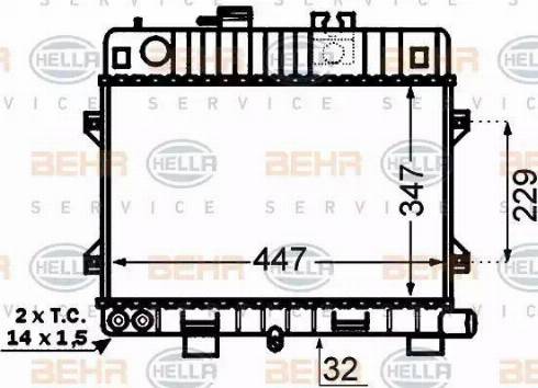 BEHR HELLA Service 8MK 376 766-451 - Radiator, engine cooling autospares.lv