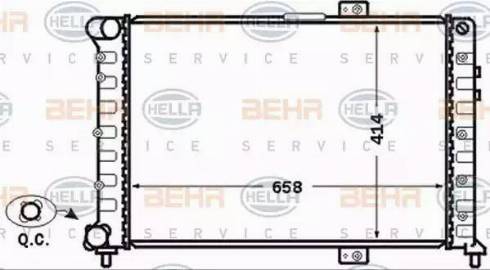 BEHR HELLA Service 8MK 376 766-091 - Radiator, engine cooling autospares.lv
