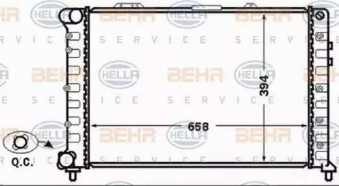 BEHR HELLA Service 8MK 376 766-061 - Radiator, engine cooling autospares.lv