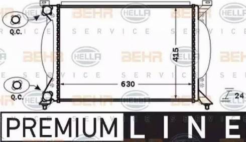 BEHR HELLA Service 8MK 376 766-261 - Radiator, engine cooling autospares.lv