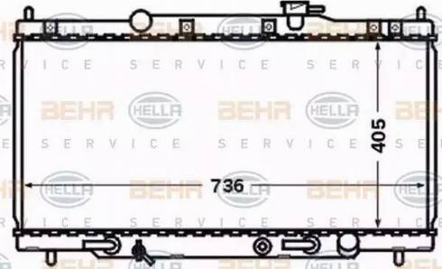 BEHR HELLA Service 8MK 376 768-321 - Radiator, engine cooling autospares.lv