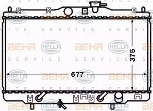 BEHR HELLA Service 8MK 376 768-251 - Radiator, engine cooling autospares.lv