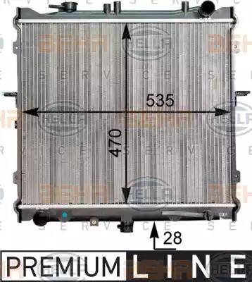 BEHR HELLA Service 8MK 376 763-501 - Radiator, engine cooling autospares.lv