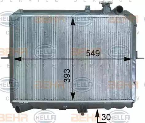 BEHR HELLA Service 8MK 376 763-641 - Radiator, engine cooling autospares.lv