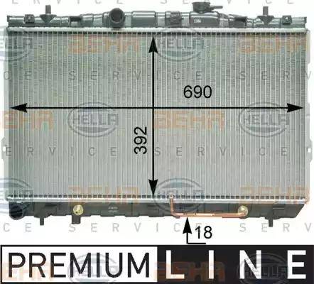 BEHR HELLA Service 8MK 376 763-291 - Radiator, engine cooling autospares.lv