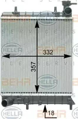 BEHR HELLA Service 8MK 376 762-064 - Radiator, engine cooling autospares.lv