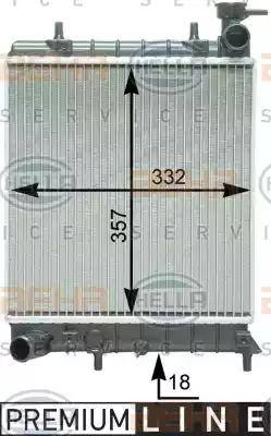 BEHR HELLA Service 8MK 376 762-061 - Radiator, engine cooling autospares.lv