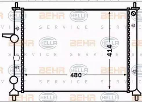 BEHR HELLA Service 8MK 376 767-591 - Radiator, engine cooling autospares.lv