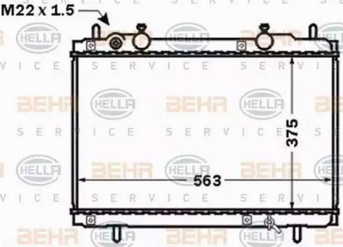 BEHR HELLA Service 8MK 376 767-541 - Radiator, engine cooling autospares.lv