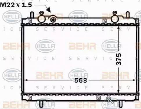 BEHR HELLA Service 8MK 376 767-551 - Radiator, engine cooling autospares.lv