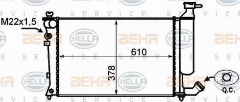 BEHR HELLA Service 8MK 376 767-021 - Radiator, engine cooling autospares.lv