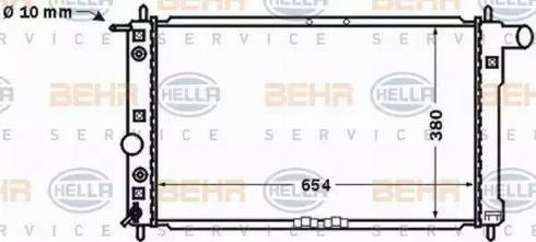 BEHR HELLA Service 8MK 376 767-201 - Radiator, engine cooling autospares.lv