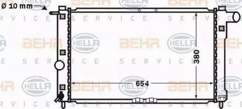 BEHR HELLA Service 8MK 376 767-211 - Radiator, engine cooling autospares.lv