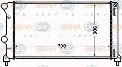 BEHR HELLA Service 8MK 376 767-701 - Radiator, engine cooling autospares.lv