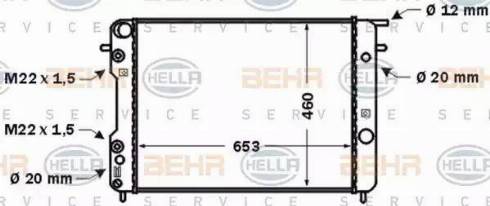 BEHR HELLA Service 8MK 376 704-541 - Radiator, engine cooling autospares.lv