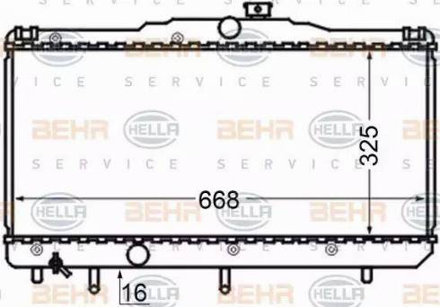 BEHR HELLA Service 8MK 376 704-551 - Radiator, engine cooling autospares.lv