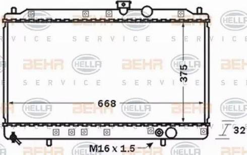 BEHR HELLA Service 8MK 376 704-711 - Radiator, engine cooling autospares.lv