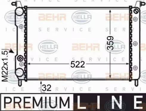 BEHR HELLA Service 8MK 376 704-781 - Radiator, engine cooling autospares.lv