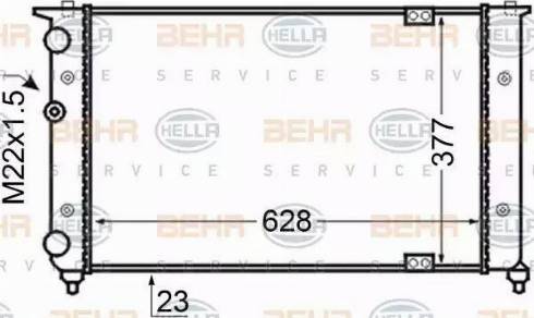 BEHR HELLA Service 8MK 376 705-561 - Radiator, engine cooling autospares.lv