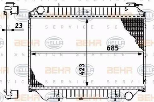 BEHR HELLA Service 8MK 376 706-451 - Radiator, engine cooling autospares.lv