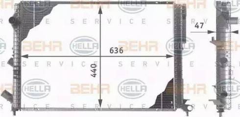 BEHR HELLA Service 8MK 376 706-561 - Radiator, engine cooling autospares.lv