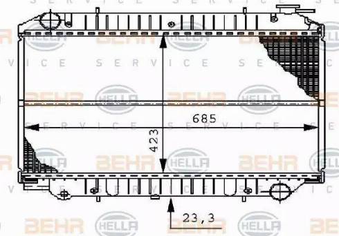 BEHR HELLA Service 8MK 376 706-521 - Radiator, engine cooling autospares.lv