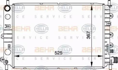 BEHR HELLA Service 8MK 376 706-651 - Radiator, engine cooling autospares.lv