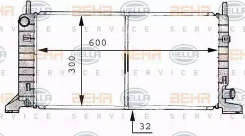 BEHR HELLA Service 8MK 376 706-661 - Radiator, engine cooling autospares.lv