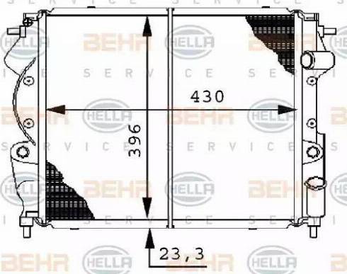 BEHR HELLA Service 8MK 376 706-391 - Radiator, engine cooling autospares.lv