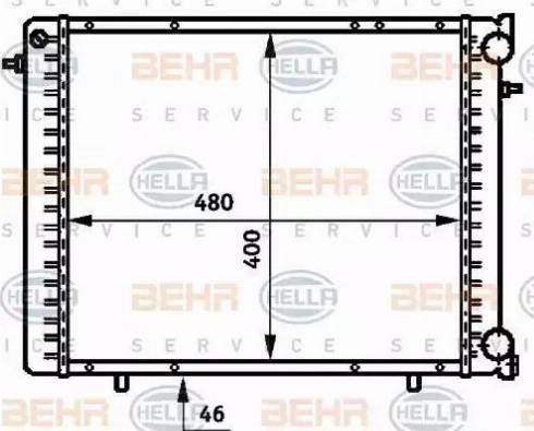 BEHR HELLA Service 8MK 376 706-211 - Radiator, engine cooling autospares.lv