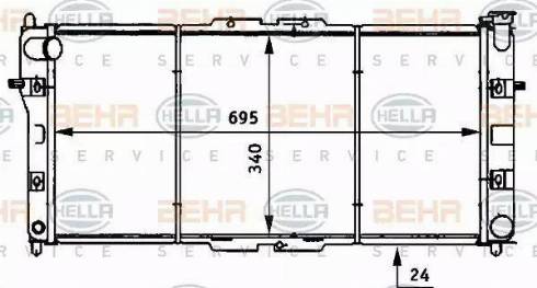 BEHR HELLA Service 8MK 376 706-721 - Radiator, engine cooling autospares.lv