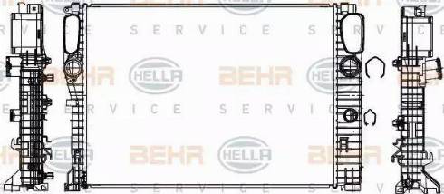 BEHR HELLA Service 8MK 376 700-594 - Radiator, engine cooling autospares.lv