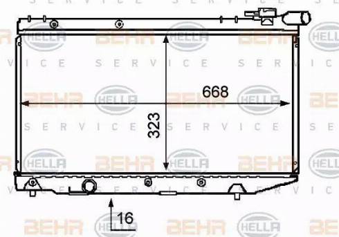 BEHR HELLA Service 8MK 376 708-041 - Radiator, engine cooling autospares.lv