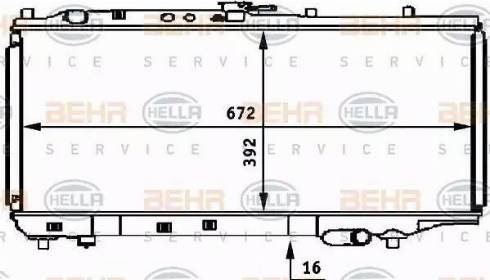 BEHR HELLA Service 8MK 376 708-231 - Radiator, engine cooling autospares.lv