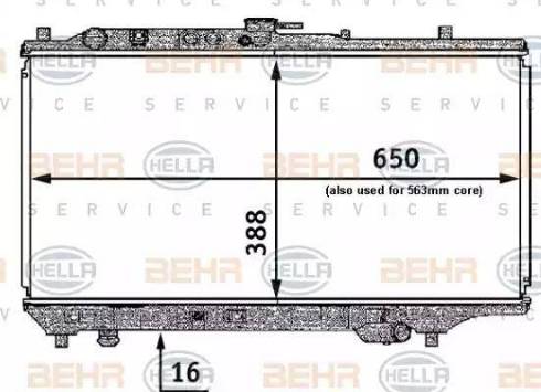 BEHR HELLA Service 8MK 376 707-411 - Radiator, engine cooling autospares.lv