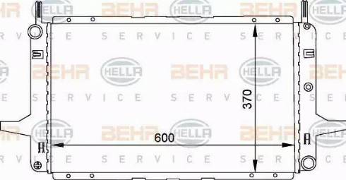 BEHR HELLA Service 8MK 376 707-311 - Radiator, engine cooling autospares.lv