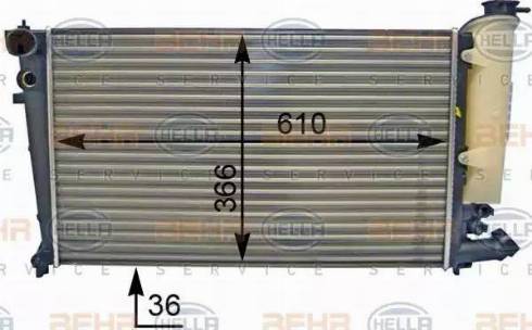 BEHR HELLA Service 8MK 376 707-261 - Radiator, engine cooling autospares.lv