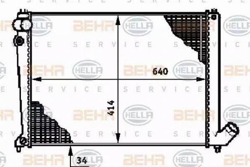 BEHR HELLA Service 8MK 376 719-491 - Radiator, engine cooling autospares.lv