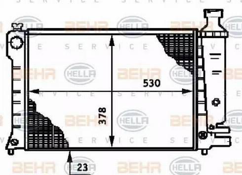 BEHR HELLA Service 8MK 376 719-411 - Radiator, engine cooling autospares.lv