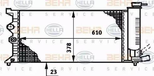 BEHR HELLA Service 8MK 376 719-431 - Radiator, engine cooling autospares.lv