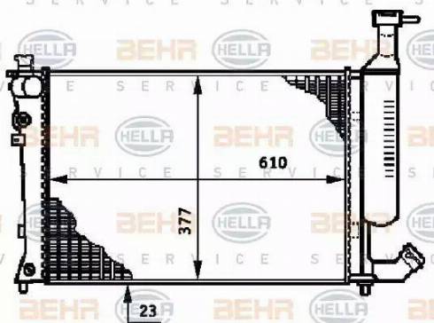 BEHR HELLA Service 8MK 376 719-511 - Radiator, engine cooling autospares.lv